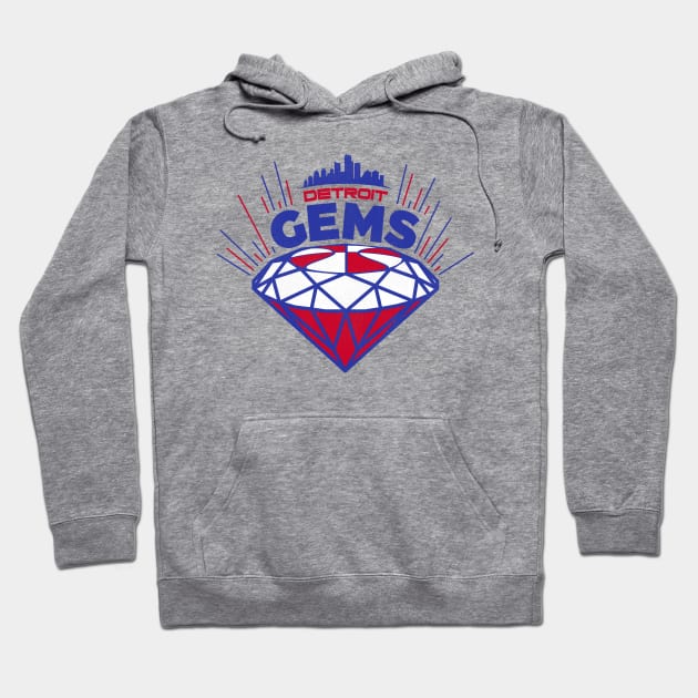 Defunct Detroit Gems Basketball Team Hoodie by Defunctland